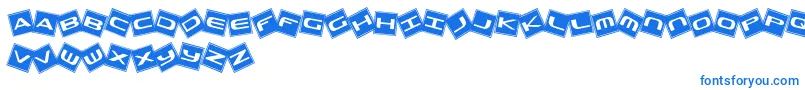 フォントTrashBoxes – 白い背景に青い文字