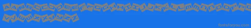 フォントTrashBoxes – 青い背景に灰色の文字