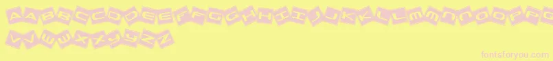 TrashBoxes Font – Pink Fonts on Yellow Background