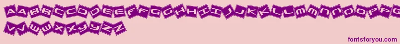 TrashBoxes Font – Purple Fonts on Pink Background