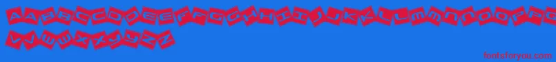 TrashBoxes Font – Red Fonts on Blue Background