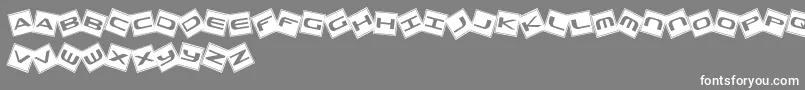 Шрифт TrashBoxes – белые шрифты на сером фоне