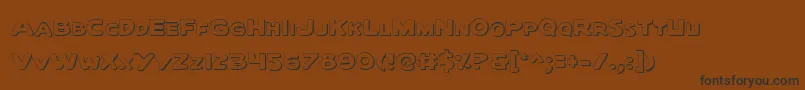 QuartermainOutline-fontti – mustat fontit ruskealla taustalla