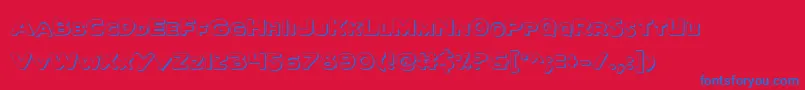 QuartermainOutline Font – Blue Fonts on Red Background