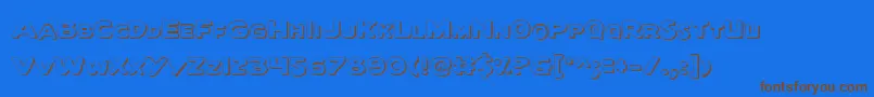 QuartermainOutline Font – Brown Fonts on Blue Background