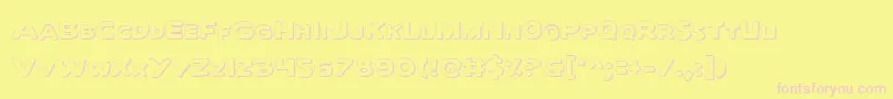 QuartermainOutline Font – Pink Fonts on Yellow Background