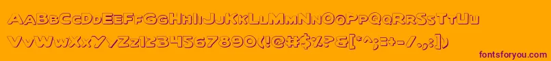 QuartermainOutline Font – Purple Fonts on Orange Background