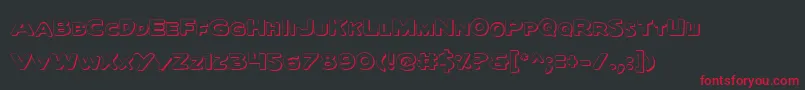 QuartermainOutline Font – Red Fonts on Black Background