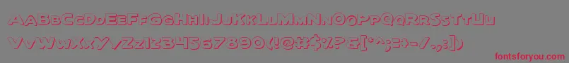 QuartermainOutline Font – Red Fonts on Gray Background