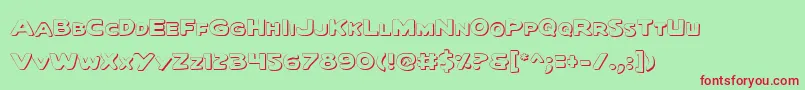 QuartermainOutline Font – Red Fonts on Green Background