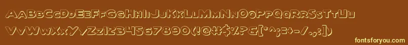 QuartermainOutline Font – Yellow Fonts on Brown Background