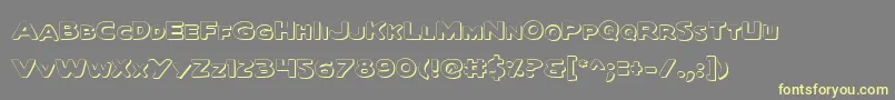 QuartermainOutline-fontti – keltaiset fontit harmaalla taustalla