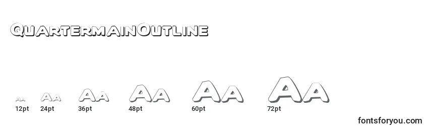 Размеры шрифта QuartermainOutline