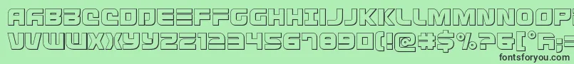 Defconzeroout Font – Black Fonts on Green Background