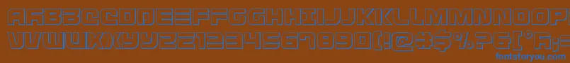 Defconzeroout Font – Blue Fonts on Brown Background