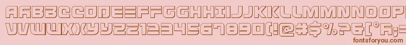 Defconzeroout Font – Brown Fonts on Pink Background