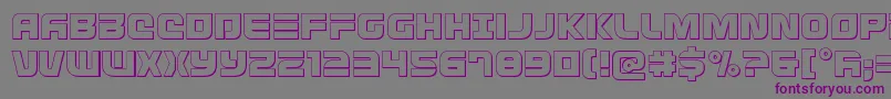 Defconzeroout Font – Purple Fonts on Gray Background