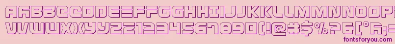 Defconzeroout Font – Purple Fonts on Pink Background