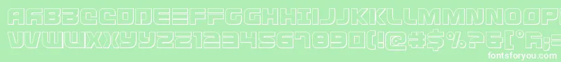 Defconzeroout Font – White Fonts on Green Background