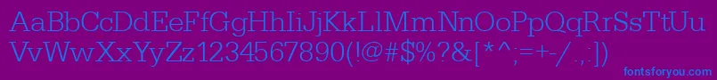 Cairotiqualight Font – Blue Fonts on Purple Background