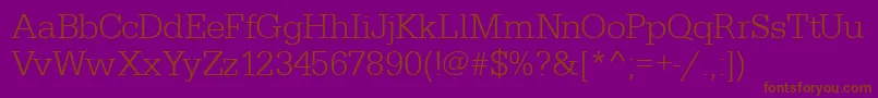 Cairotiqualight Font – Brown Fonts on Purple Background