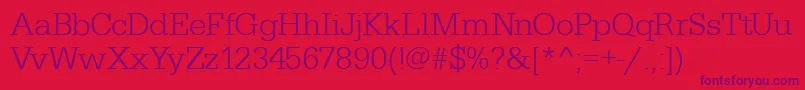 Cairotiqualight Font – Purple Fonts on Red Background