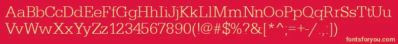 Cairotiqualight Font – Yellow Fonts on Red Background