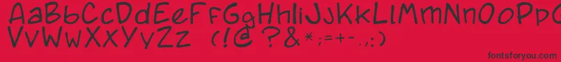 Caricature.Fr Font – Black Fonts on Red Background