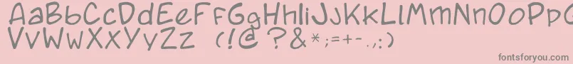 Caricature.Fr Font – Gray Fonts on Pink Background