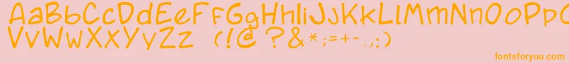 Подробнее о шрифте Caricature.Fr Шрифт Caricature.Fr – оранжевые шрифты на розовом фоне