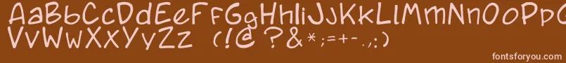 Caricature.Fr Font – Pink Fonts on Brown Background