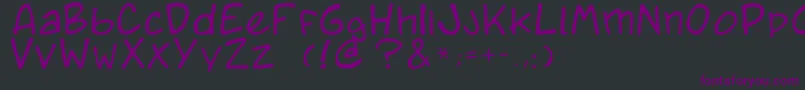 Caricature.Fr Font – Purple Fonts on Black Background