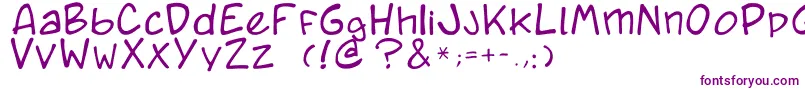 Caricature.Fr Font – Purple Fonts on White Background