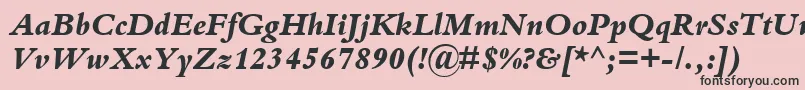 KuriakosBlackSsiExtraBoldItalic Font – Black Fonts on Pink Background