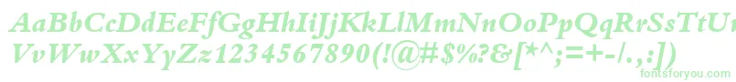 KuriakosBlackSsiExtraBoldItalic Font – Green Fonts on White Background