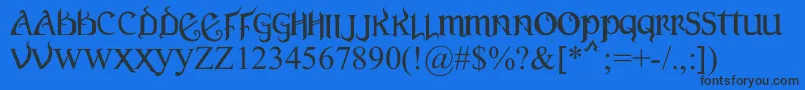 VersalGothic Font – Black Fonts on Blue Background