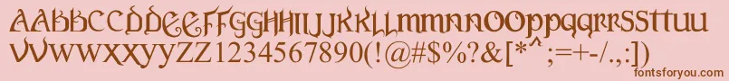 VersalGothic Font – Brown Fonts on Pink Background