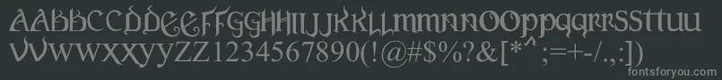 Fonte VersalGothic – fontes cinzas em um fundo preto