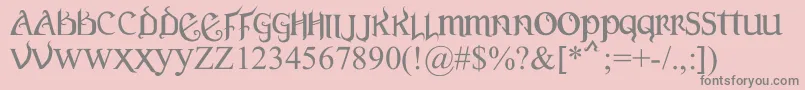 VersalGothic Font – Gray Fonts on Pink Background