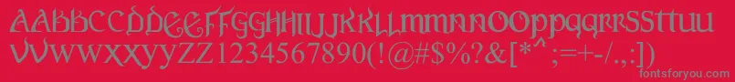 VersalGothic Font – Gray Fonts on Red Background
