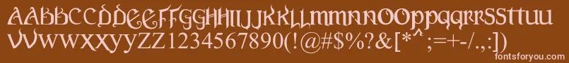 VersalGothic Font – Pink Fonts on Brown Background