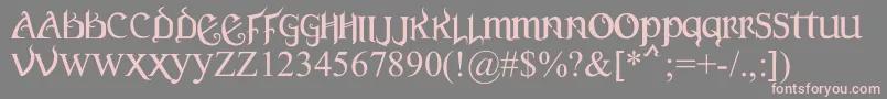 VersalGothic Font – Pink Fonts on Gray Background