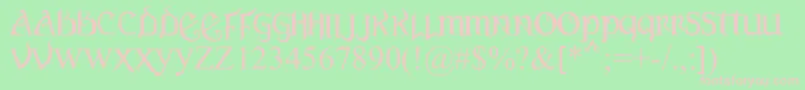 VersalGothic Font – Pink Fonts on Green Background