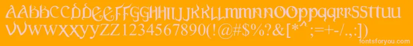 VersalGothic Font – Pink Fonts on Orange Background