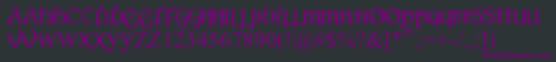 VersalGothic Font – Purple Fonts on Black Background