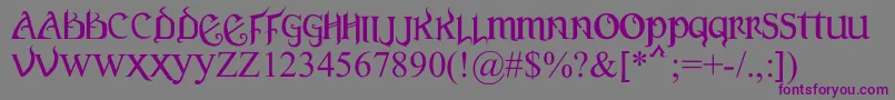 VersalGothic Font – Purple Fonts on Gray Background