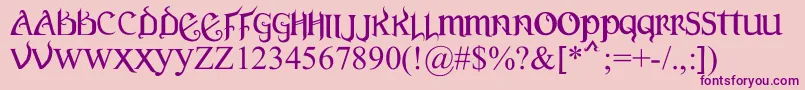 VersalGothic Font – Purple Fonts on Pink Background