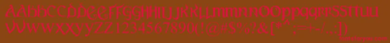 VersalGothic Font – Red Fonts on Brown Background