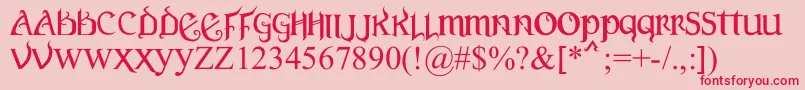 VersalGothic Font – Red Fonts on Pink Background