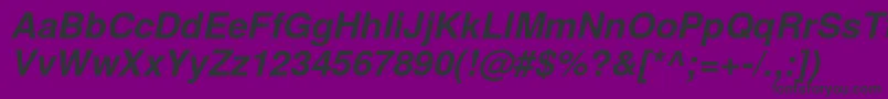 TexgyreherosBolditalic Font – Black Fonts on Purple Background